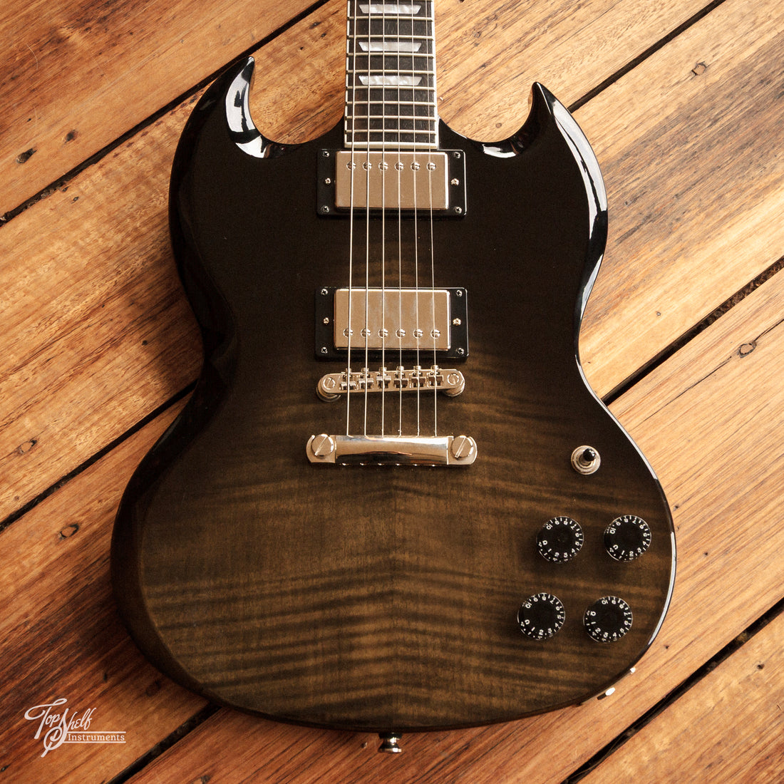 Epiphone SG Modern Figured Trans Black Fade 2019
