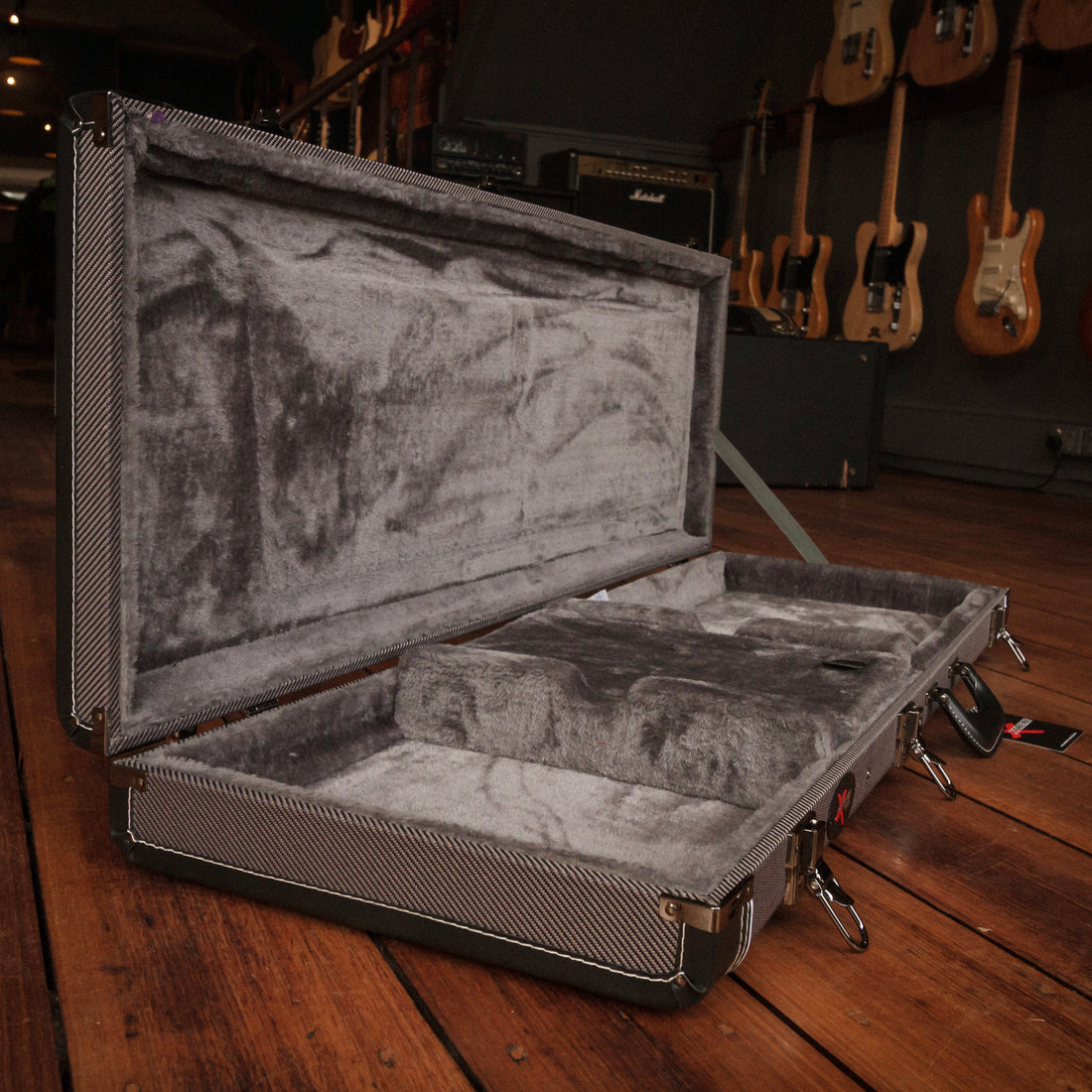 Xtreme Vintage Electric Guitar Hard Case ST/TL Style Grey Tweed