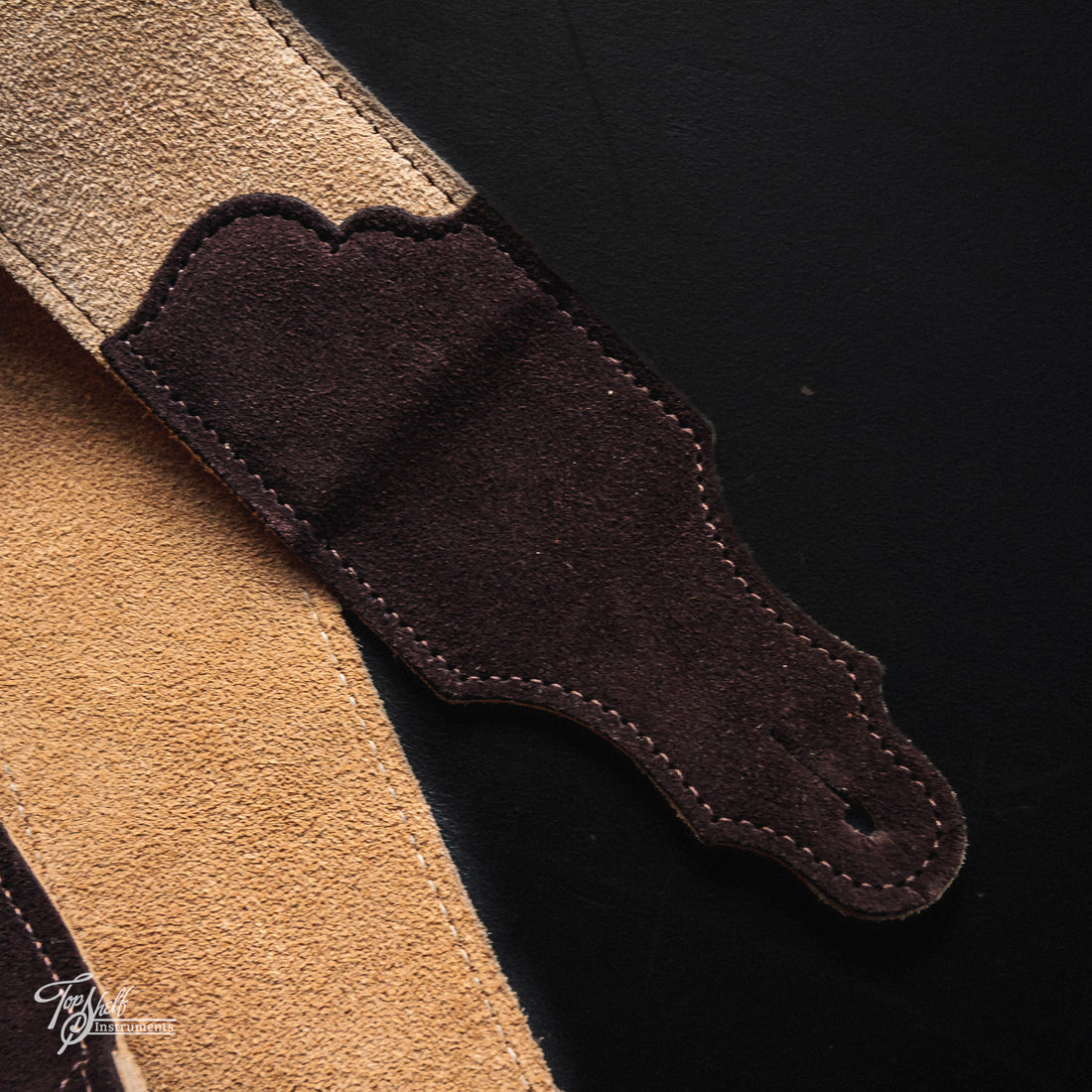 Franklin 2.5" Original Suede Guitar Strap - Honey / Chocolate