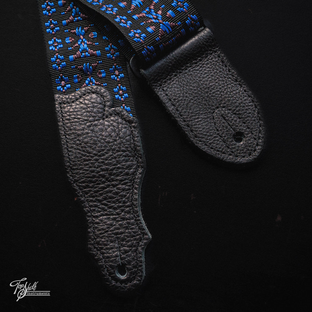 Franklin 2" Folk Woven Nylon Guitar Strap - Blue