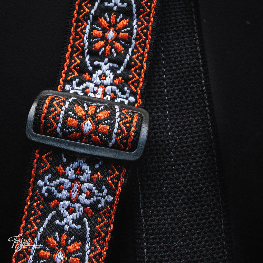 Franklin 2" Retro Woven Cotton Guitar Strap - Orange