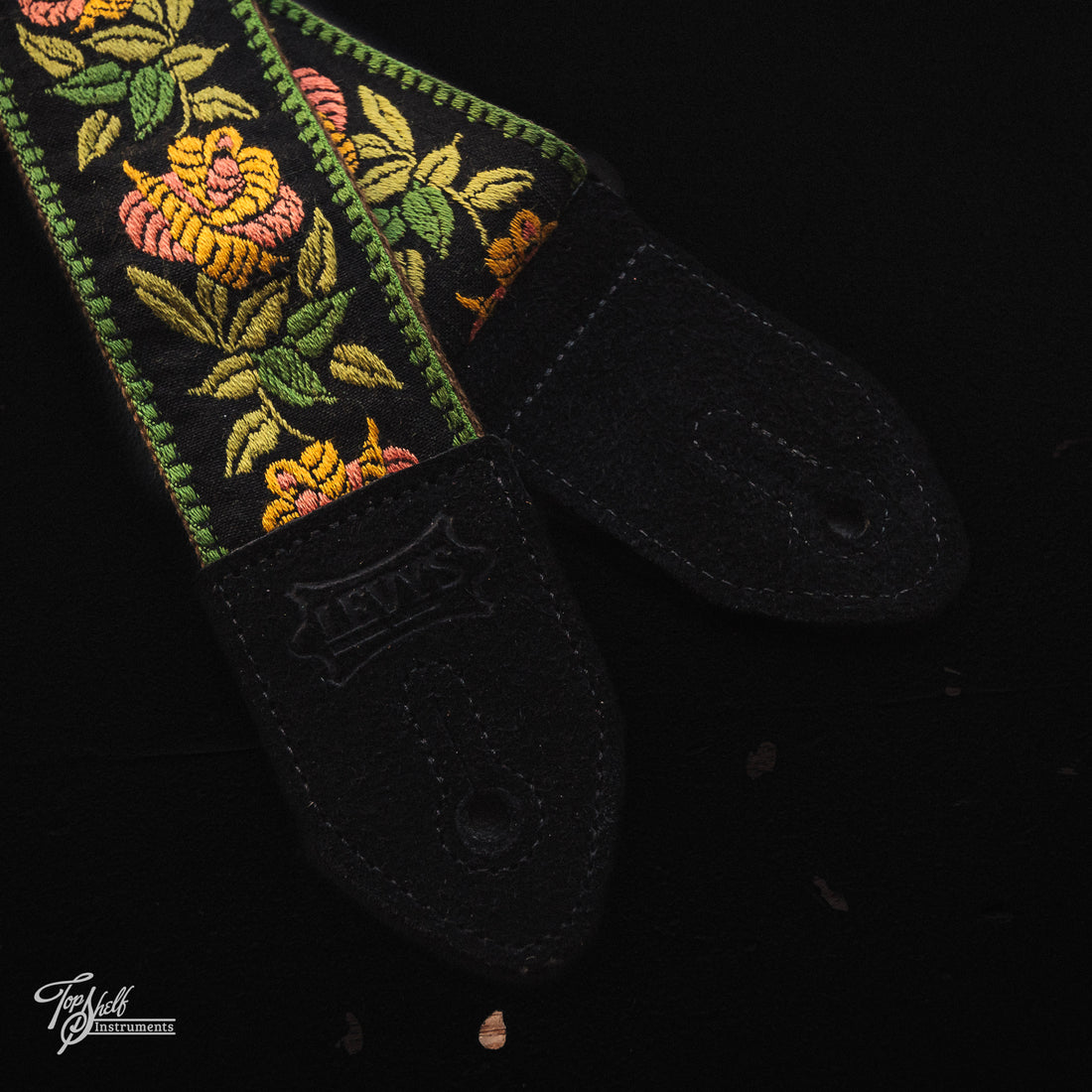 Levy's Cotton Floral Guitar Strap - Yellow