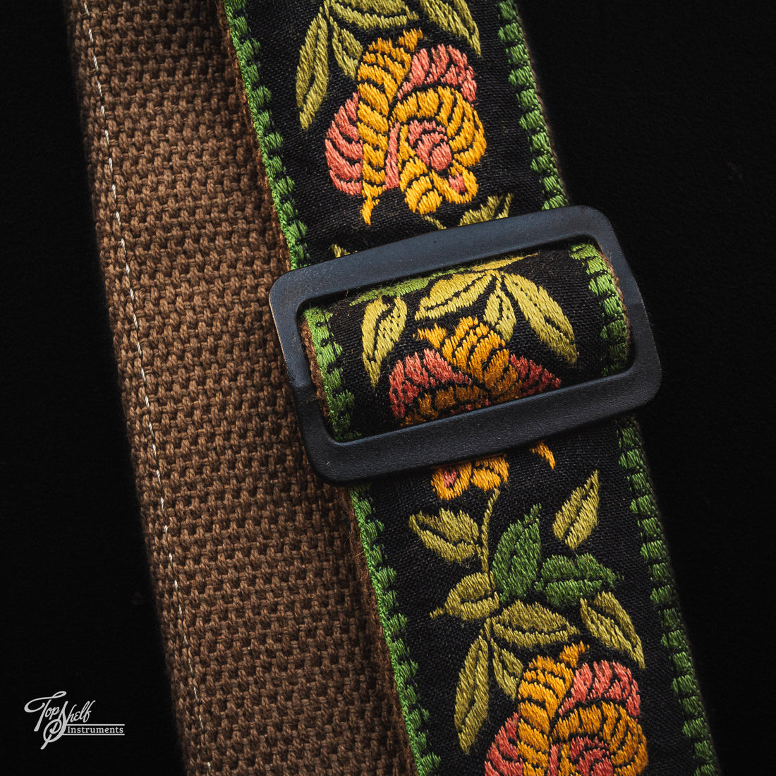 Levy's Cotton Floral Guitar Strap - Yellow