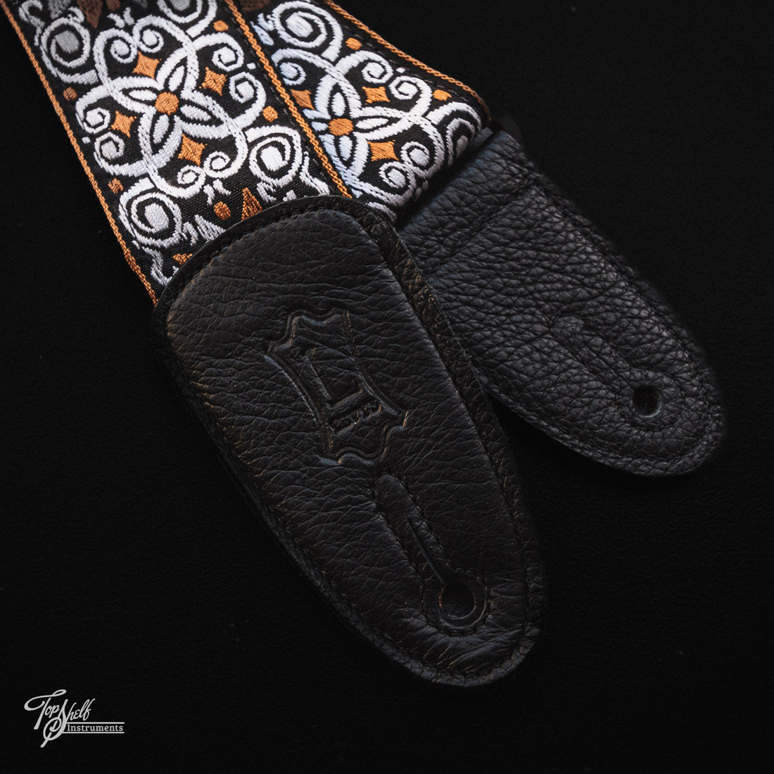 Levy's Hootenanny Jacquard Guitar Strap - Yellow & White Floral