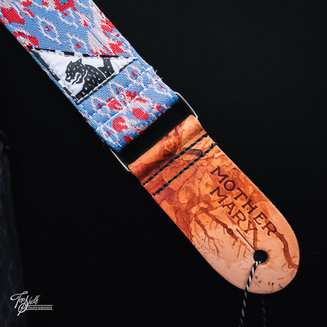 Mother Mary Handmade Guitar Strap - Geranium