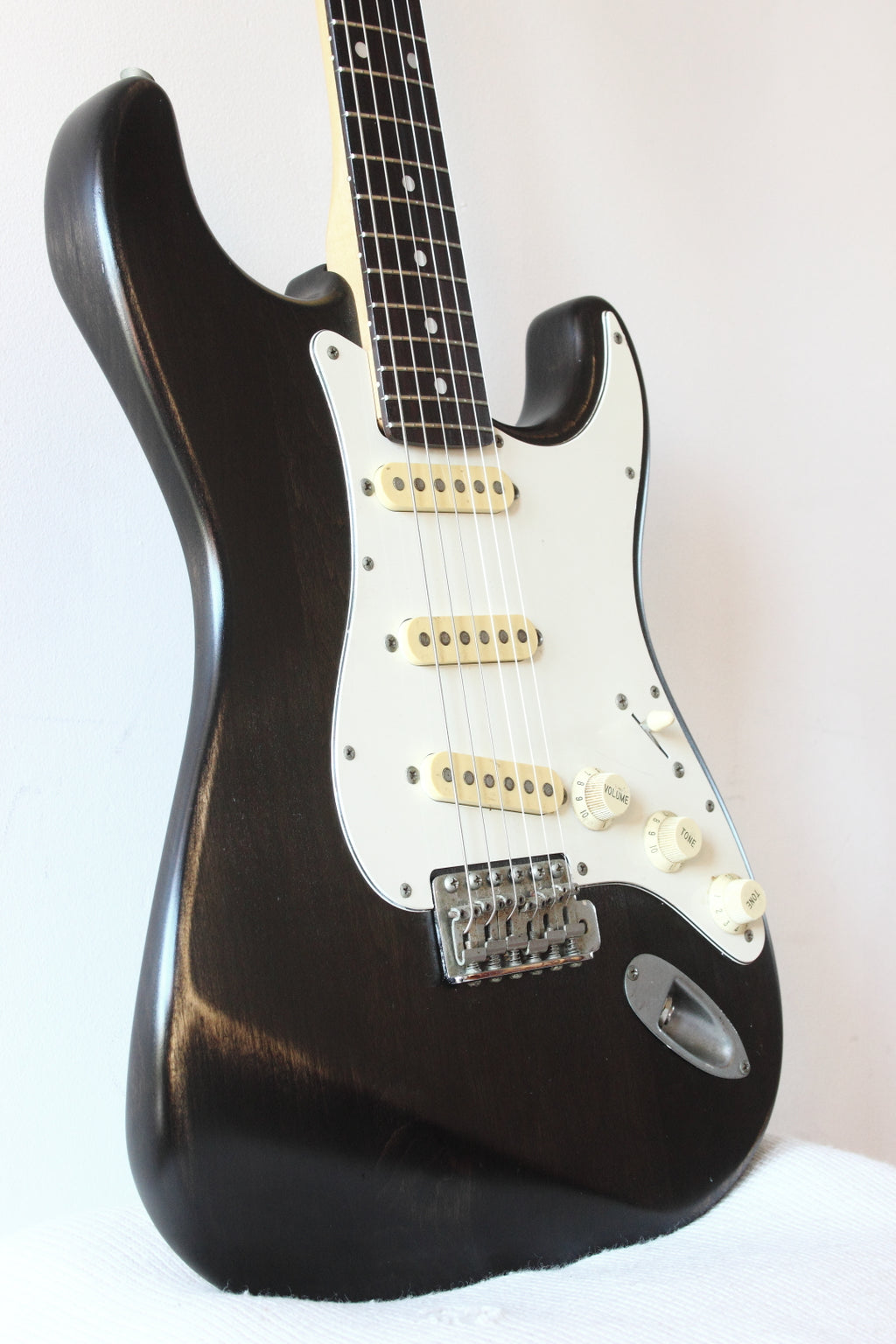 Fender Japan JPGW Modded Stratocaster Hand-Rubbed Trans-Black 1986-87