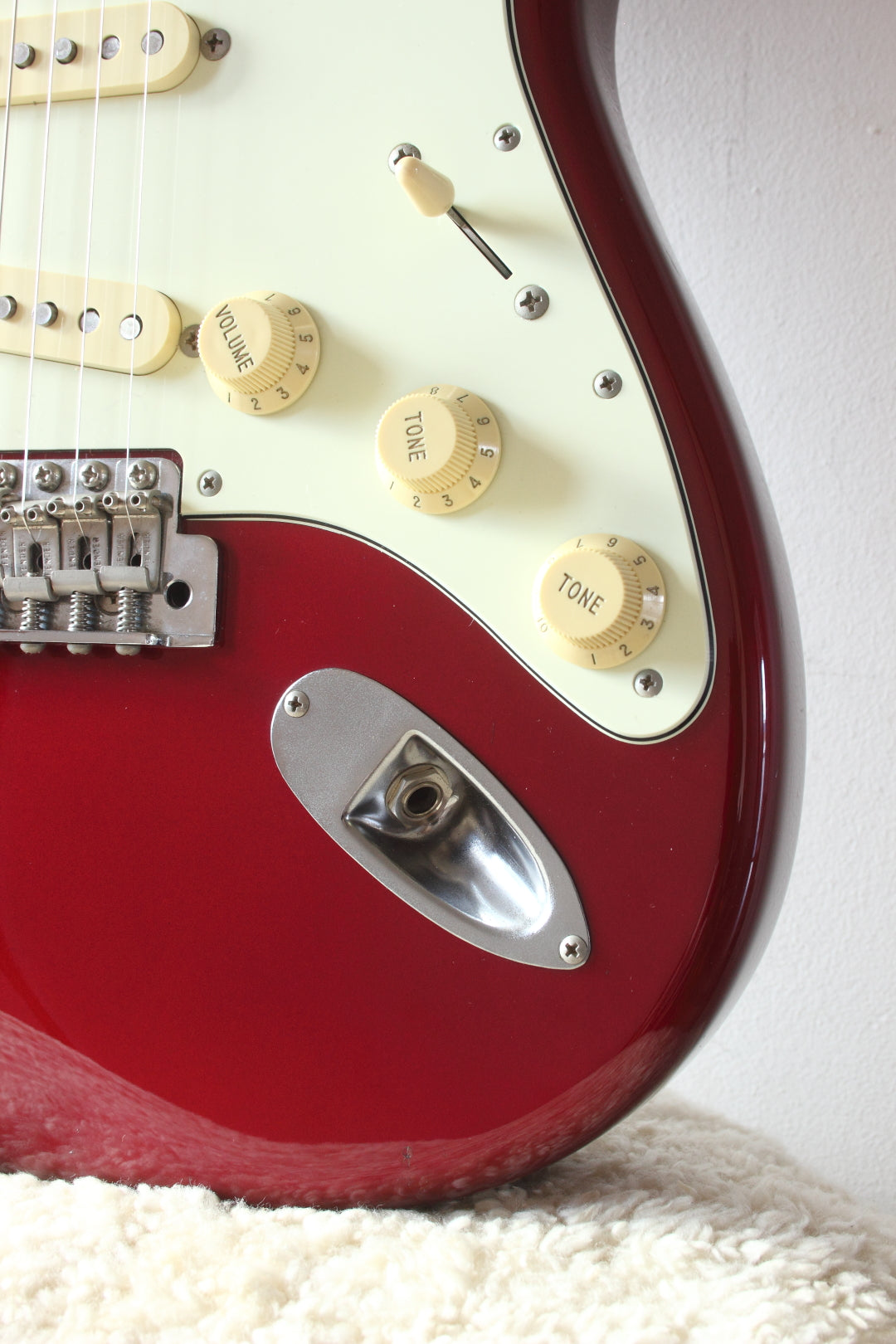 Fender Japan '65 Reissue Stratocaster ST65-85TX Matching Headstock Old Candy Apple Red 2002-4