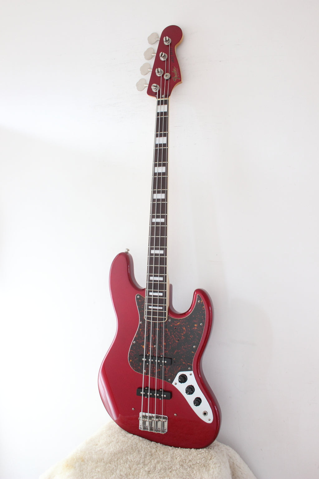 Fender Japan '75 Reissue Jazz Bass JB75-90US Candy Apple Red w/ Matching Headstock 2002-4