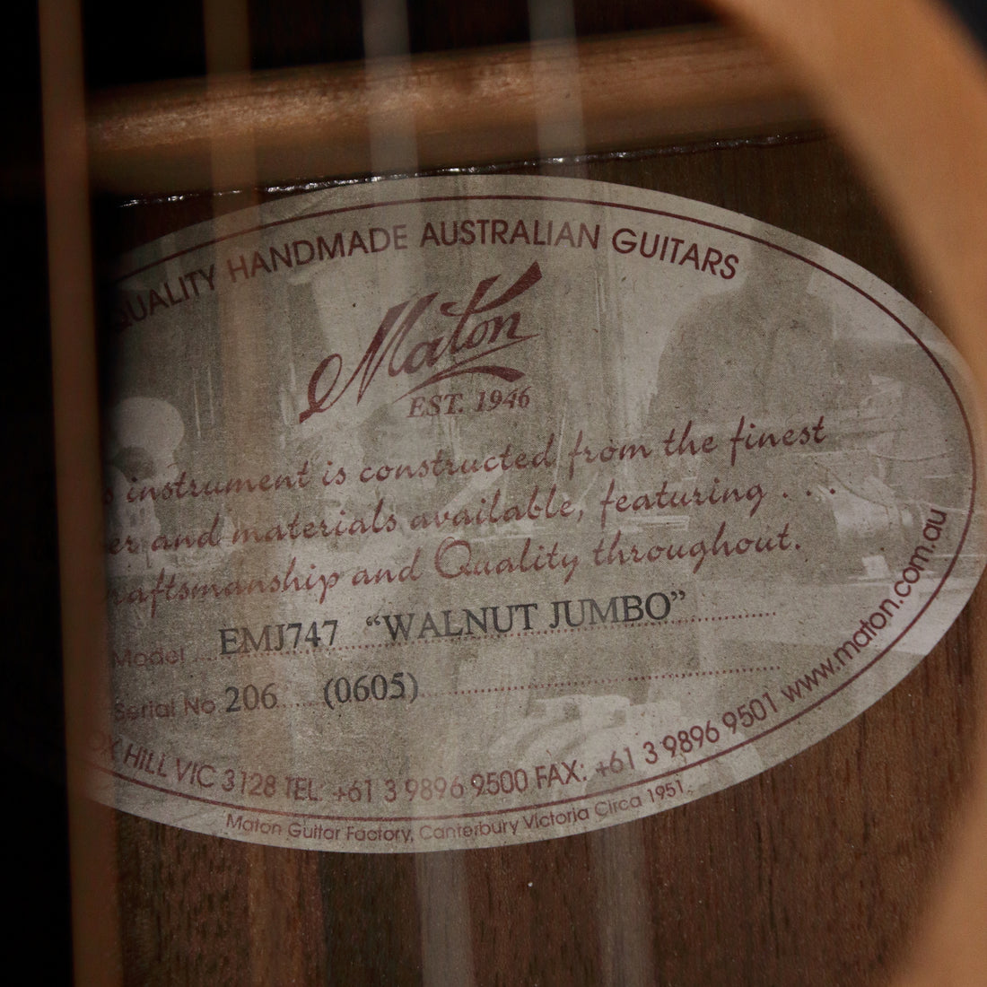 Maton EMJ747 Walnut Jumbo Acoustic/Electric 2005