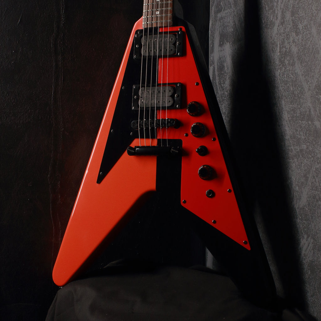 Epiphone Flying V Red/Black Harlequin 1999