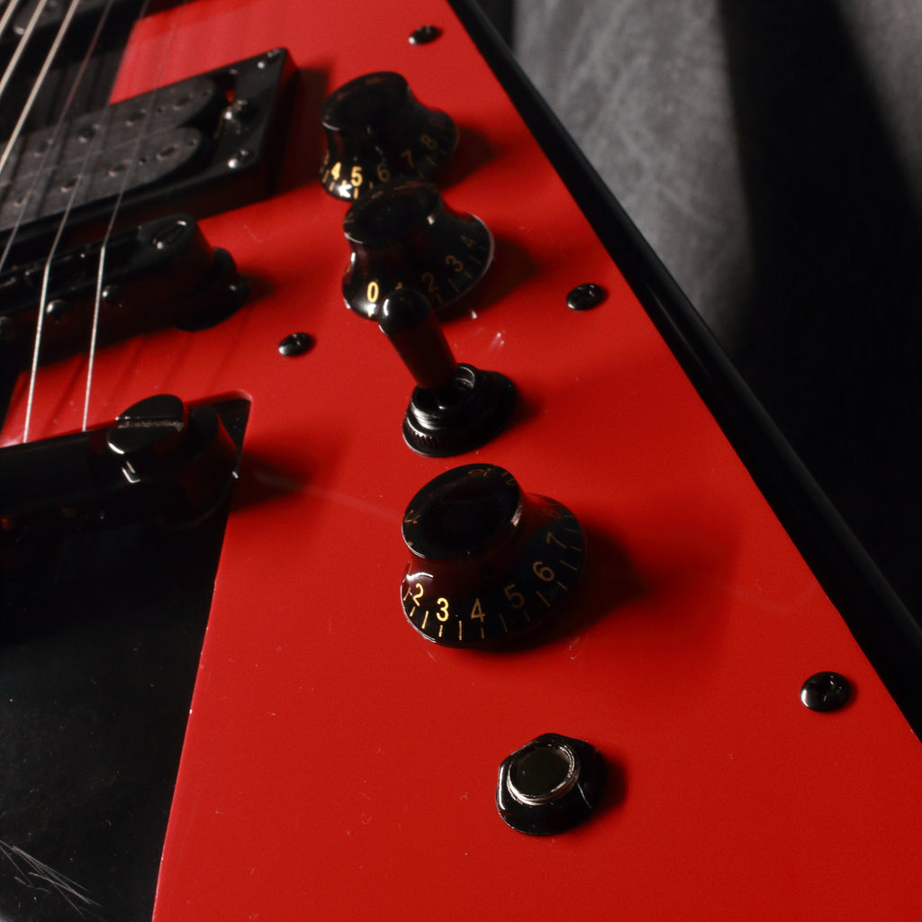 Epiphone Flying V Red/Black Harlequin 1999
