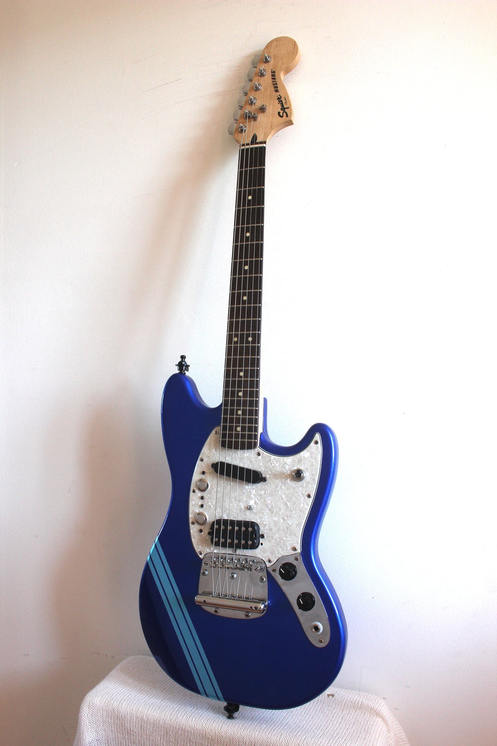 Used Squier Vintage Modified Mustang Competiton Blue Modded