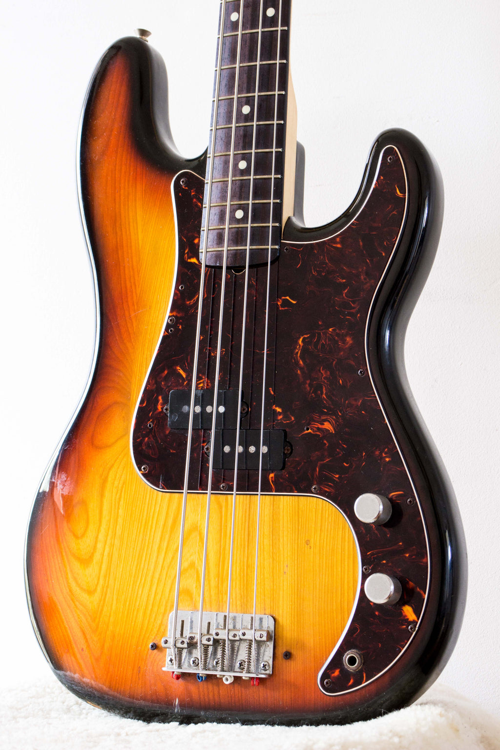 Yamaha Pulser Bass PB400 w/ Squier Silver Series MIJ Neck Sunburst 1979