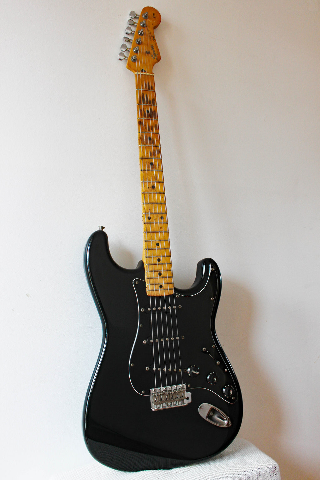 Used Squier Stratocaster Silver Series Black SST33 1992/93