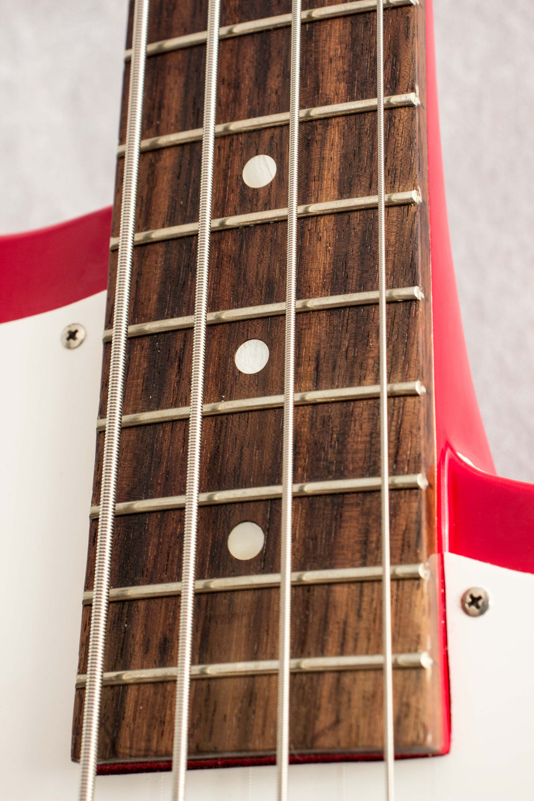 Mystery Non-Reverse Firebird Style Bass Dakota Red 2016