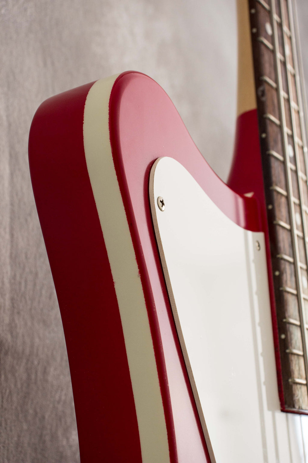 Mystery Non-Reverse Firebird Style Bass Dakota Red 2016