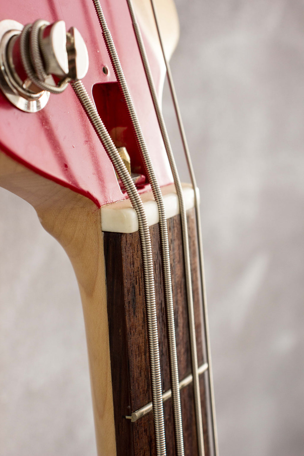 Mystery Non-Reverse Firebird Style Bass Dakota Red 2016