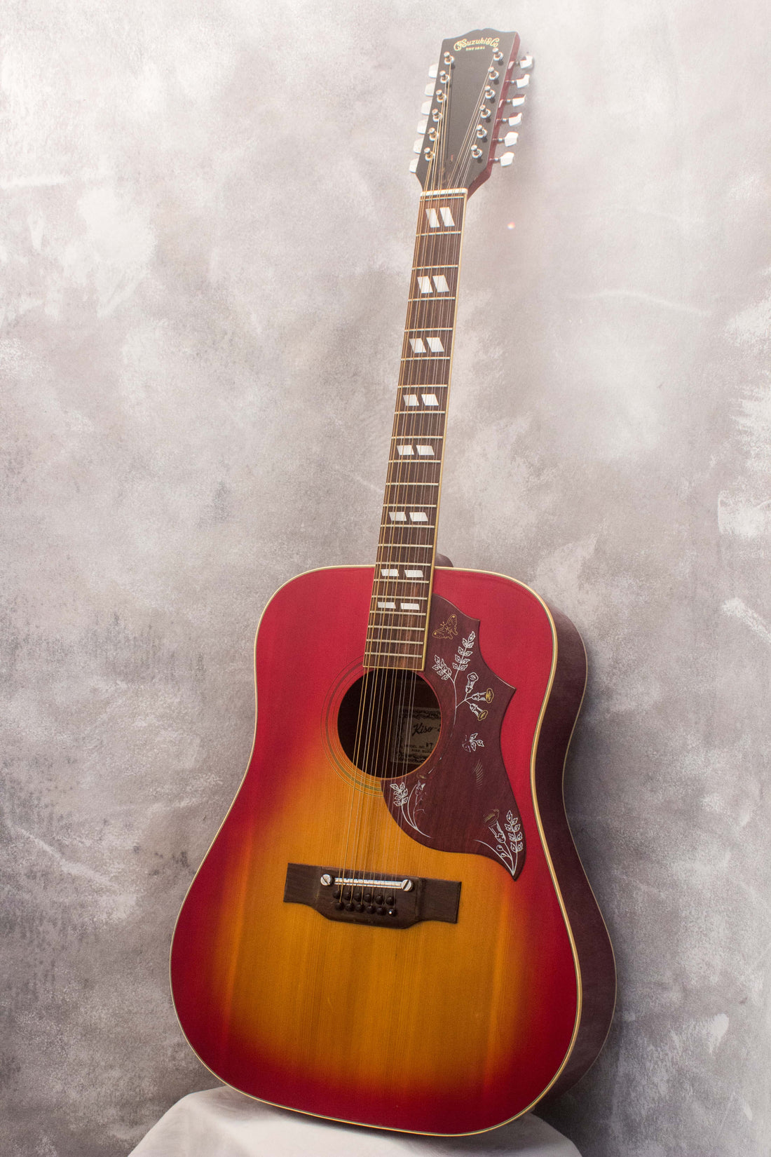 Suzuki WT-65H Hummingbird Style 12-String Acoustic Cherry Burst 1970s