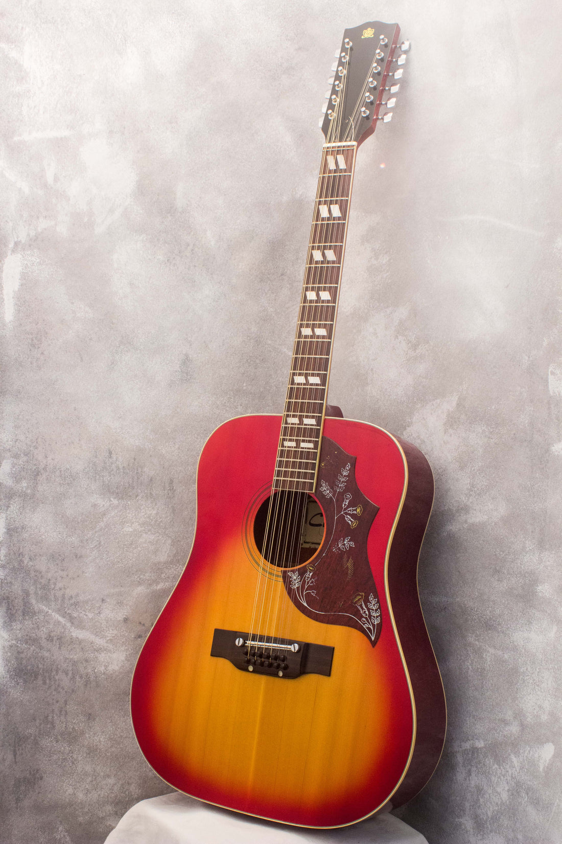 Cimar 370-12 Hummingbird Style 12-String Acoustic Cherry Burst 1976