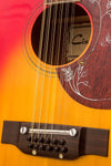 Cimar 370-12 Hummingbird Style 12-String Acoustic Cherry Burst 1976