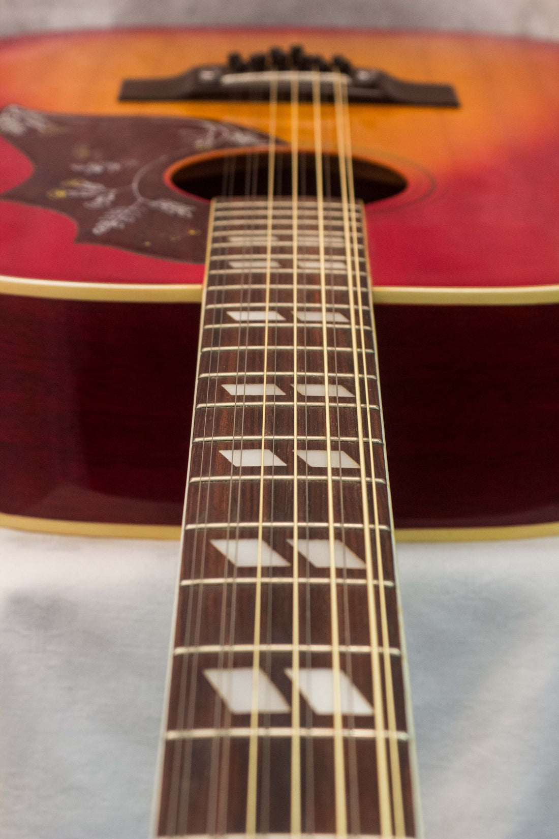 Cimar 370-12 Hummingbird Style 12-String Acoustic Cherry Burst 1976